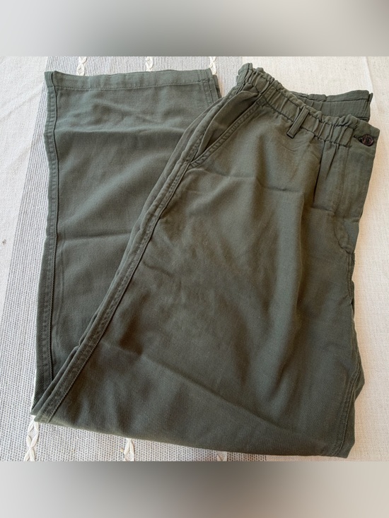 GAP Pants - NEW women GAP Olive Elastic Waist Pants side pocket comfy light soft easy wear